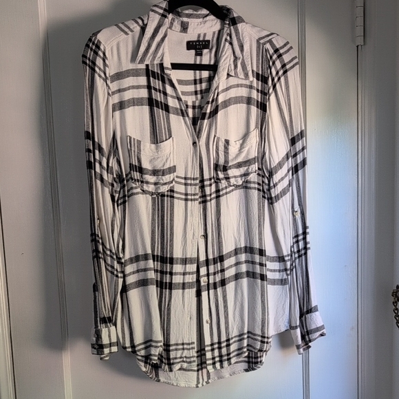 Tinsel Tops - Tinsel Monochrome Striped Shirt